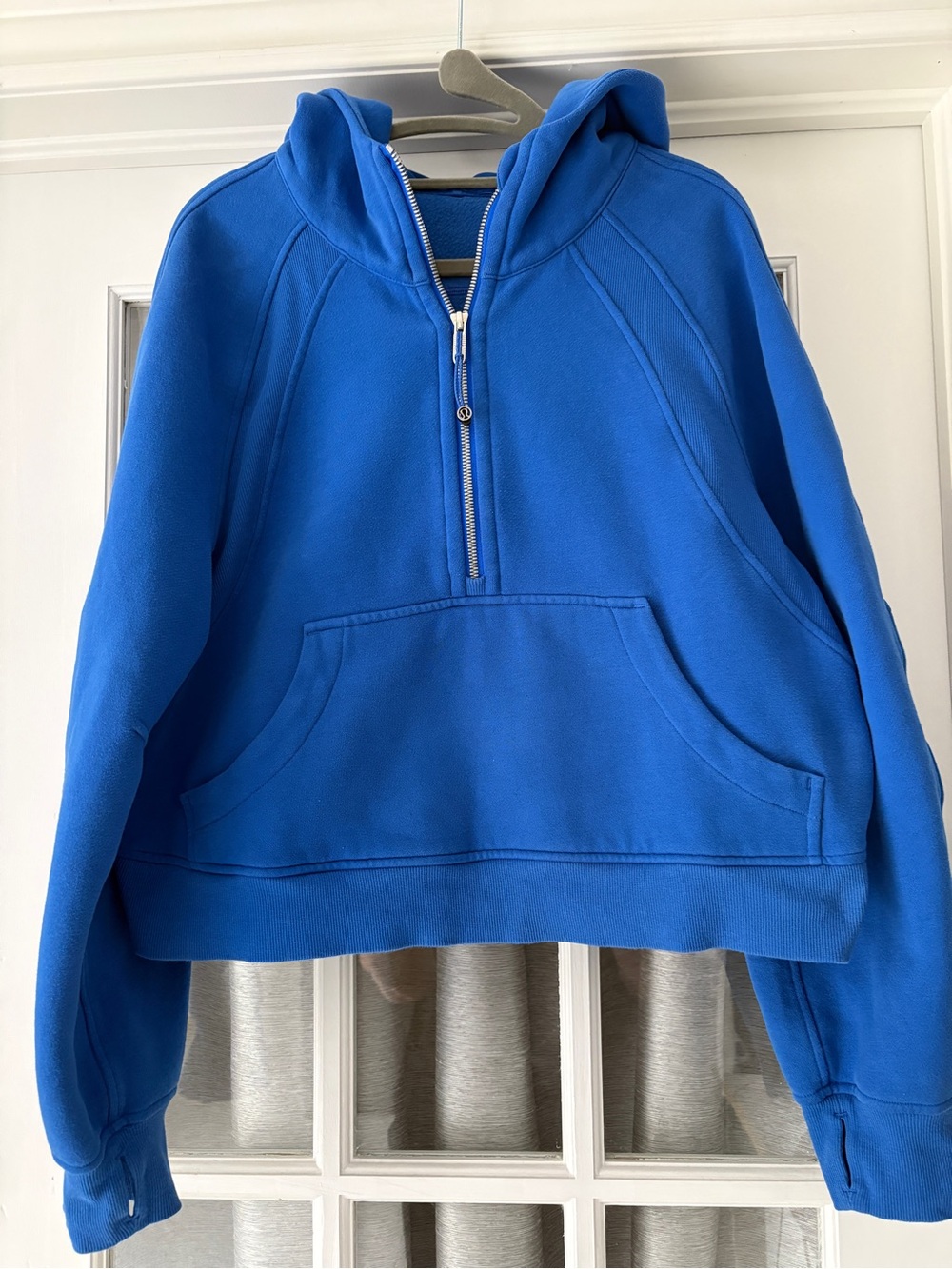 lululemon athletica Royal Blue Half-Zip Hooded Sweatshirt
